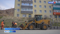 Уборка улиц на Сероглазке
