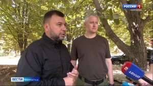 Ход восстановительных работ в ДНР проверили Владимир Солодов и Денис Пушилин