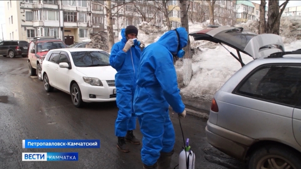 Дезинфекция в Петропавловске продолжается