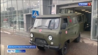 Машины УАЗ для медицинской помощи и груз с автозапчастями отправлены в зону СВО