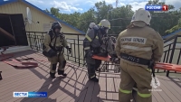 Камчатские пожарные провели тренировку в Паратунском доме-интернате для престарелых