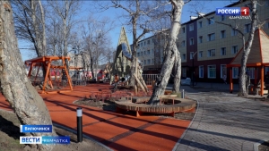 В Вилючинске завершился первый этап благоустройства городского проспекта