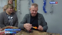 В мастерской стеклодува